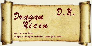 Dragan Mićin vizit kartica